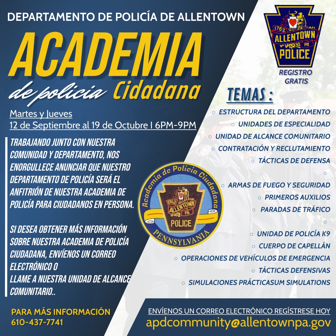 citizen police academy flyer